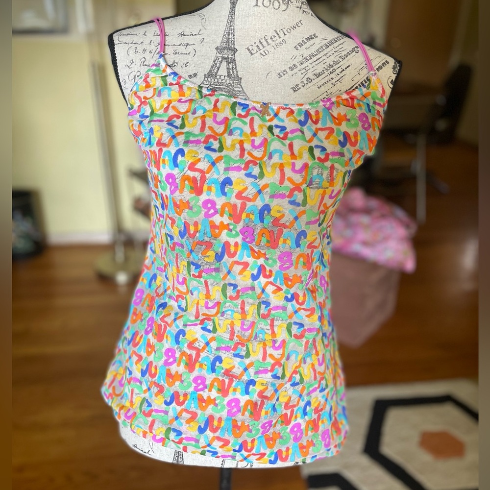 Savage X Fenty Tagged by Savage Lace Slip Multicolor Print - Picture 3 of 8
